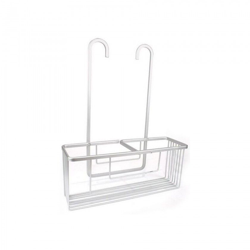 Cesta Banho Alluma com Ganchos Branco 14X36X45cm