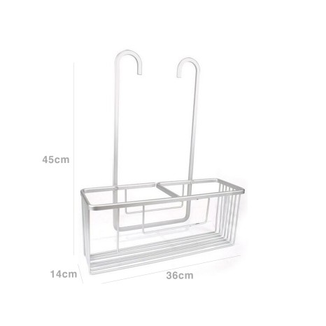 Cesta Banho Alluma com Ganchos Branco 14X36X45cm - Image product