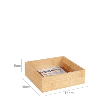 Caixa Multiusos Bambu 16X16X5cm
