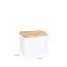 Saleiro Metal Tampa Bambu 14X11X11CM Saleiro Metal Tampa Bambu 14X11X11CM