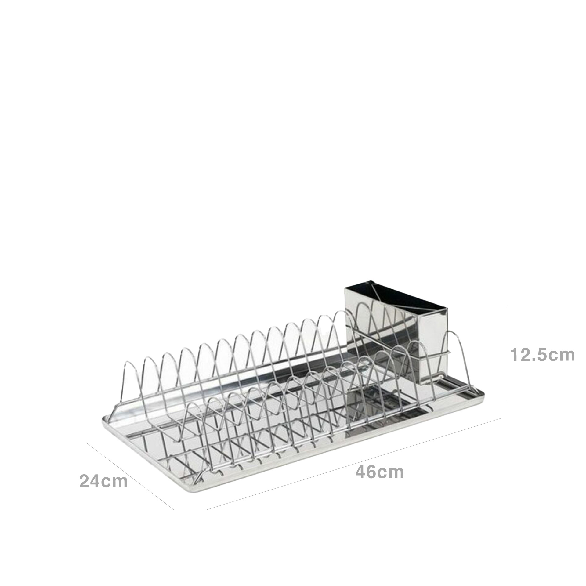 Escorredor Pratos Inox 46X24X12.5cm