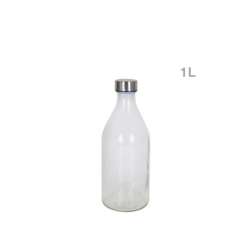 Garrafa Vidro Tampa Metal Round Anna 1L Garrafa Vidro Tampa Metal Round Anna 1L