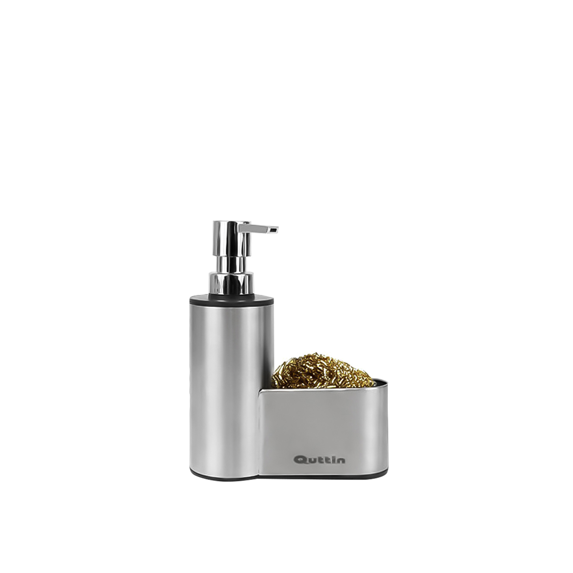 Dispensador com Porta Esfregão Inox 14.2X18.5X6.3CM