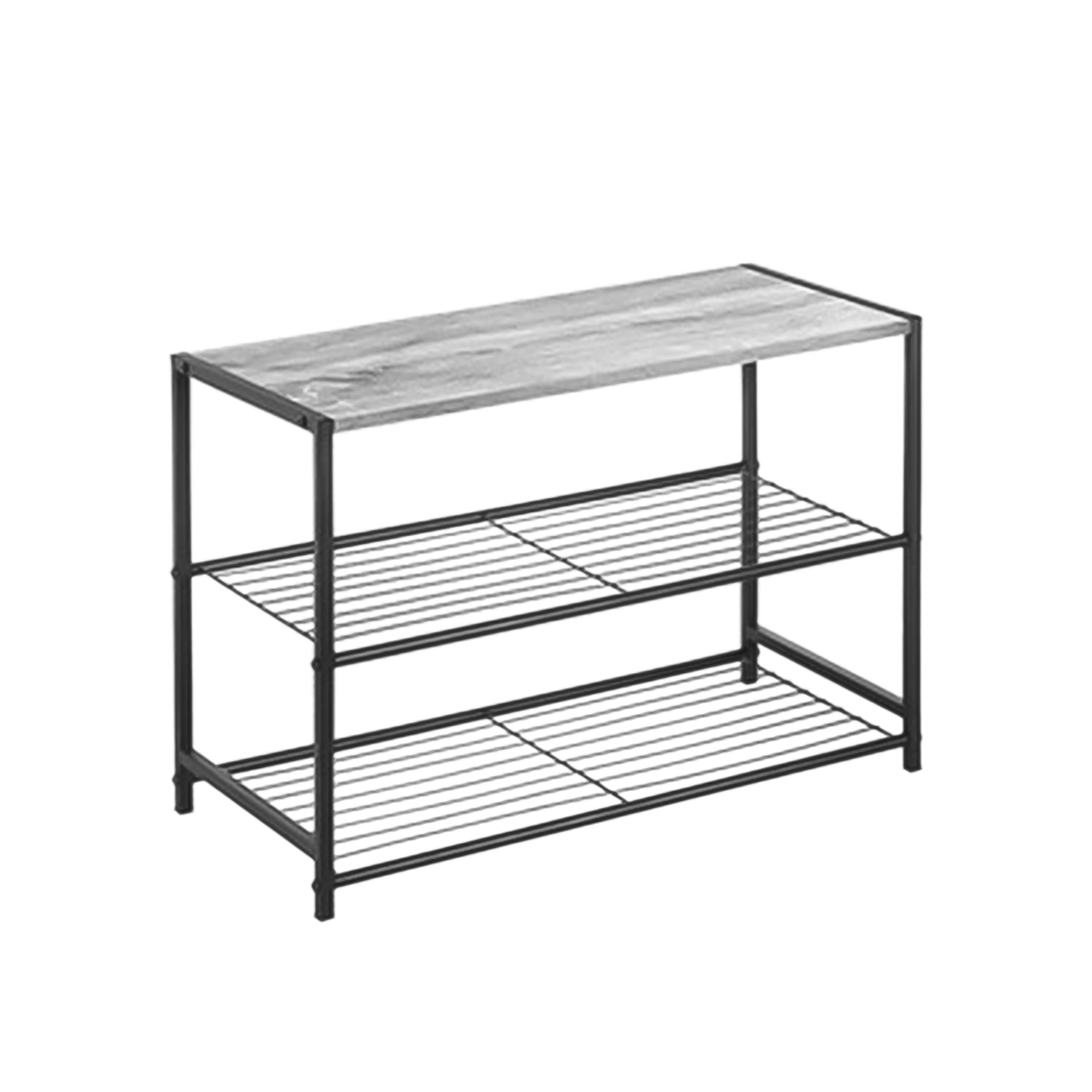 Estante 3 Níveis Preta 60X30X43CM