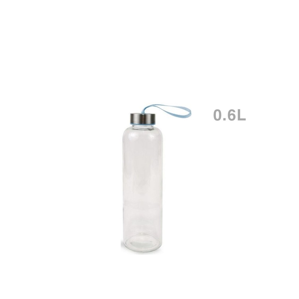 Garrafa Vidro Anna Tampa Metal 600ML