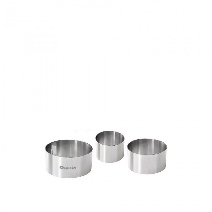 Aro Empratar Inox Redondo 6/8/10X4.5cm Pack 3