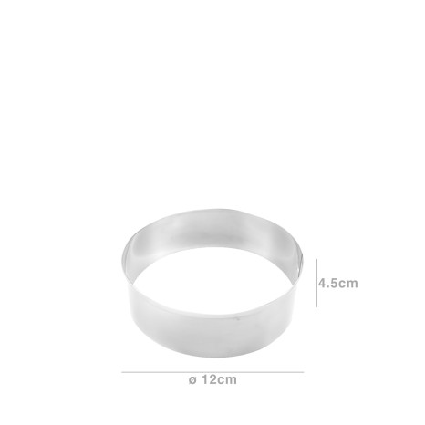 Aro Empratar Inox Redondo 12X4.5cm - Image product