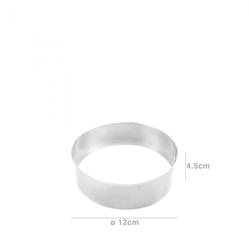 Aro Empratar Inox Redondo 12X4.5cm