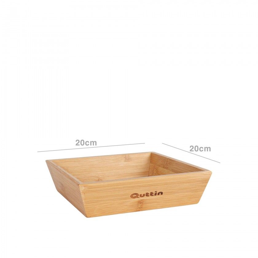 Tigela Bambu Quttin Retangular 20X20X5cm Tigela Bambu Quttin Retangular 20X20X5cm