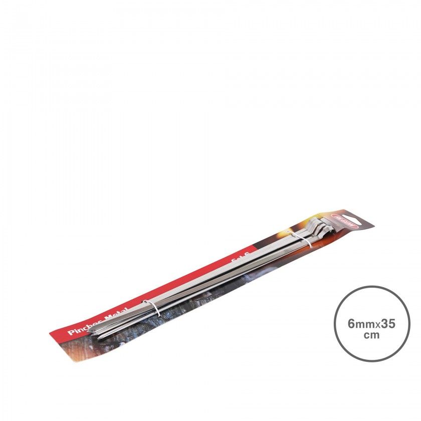 Espeto Metal 0.6X35CM Pack 6 Espeto Metal 0.6X35CM Pack 6