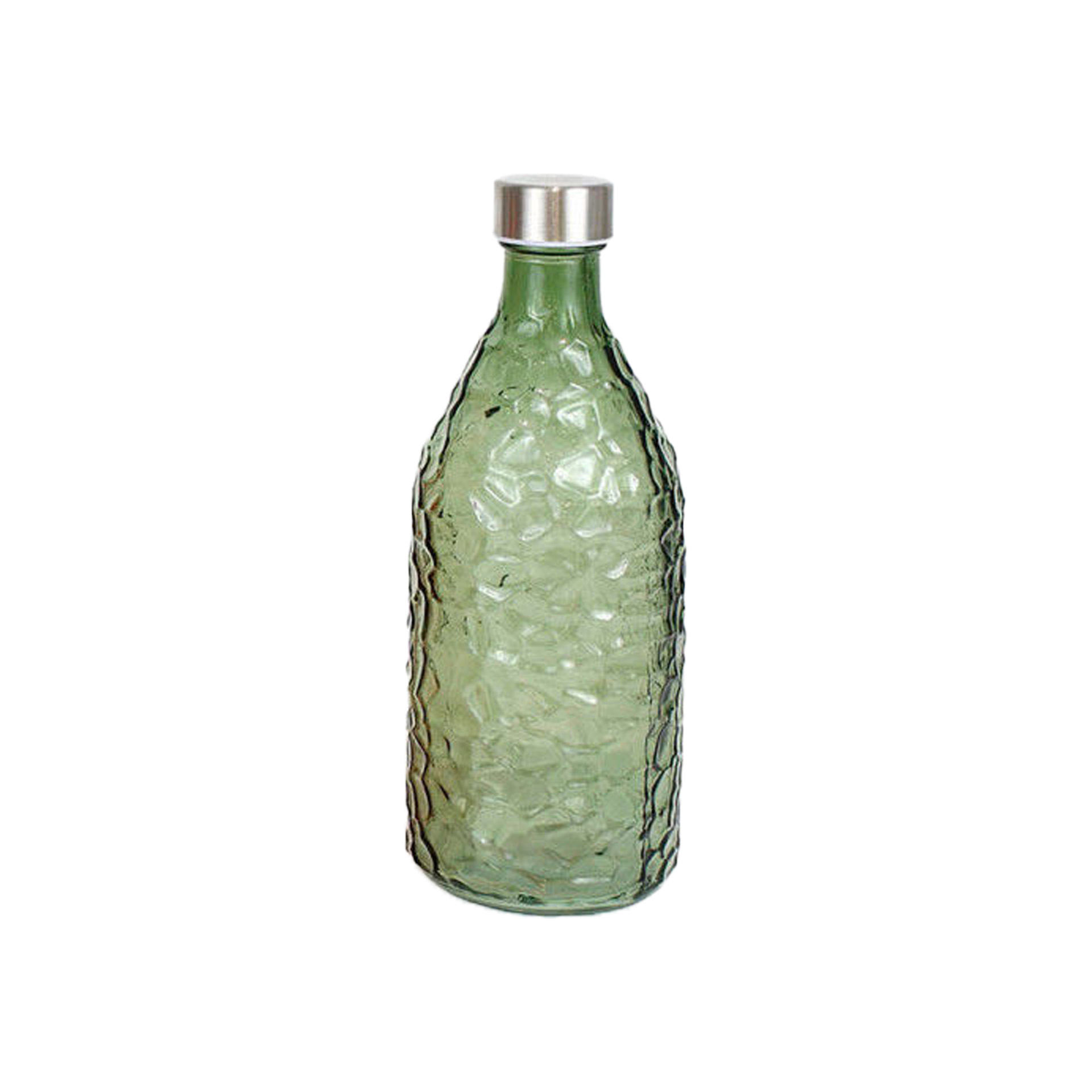 Garrafa Vidro Tampa Metal 1L