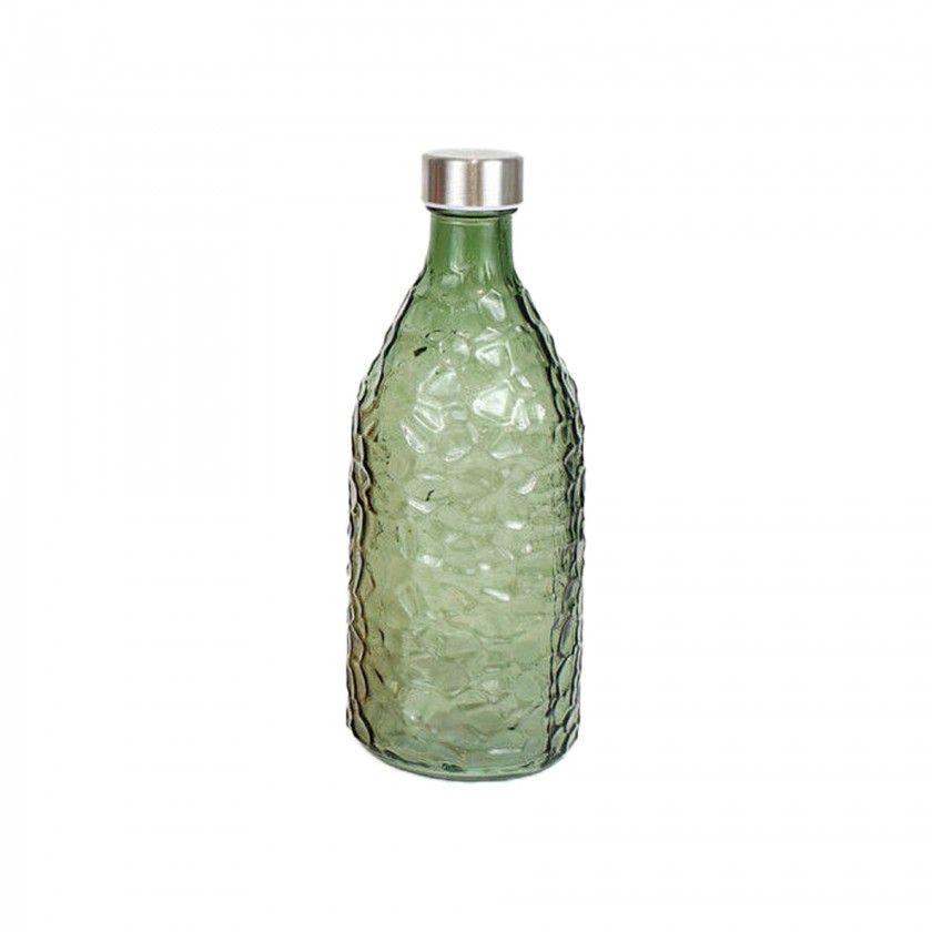 Garrafa Vidro Tampa Metal 1L