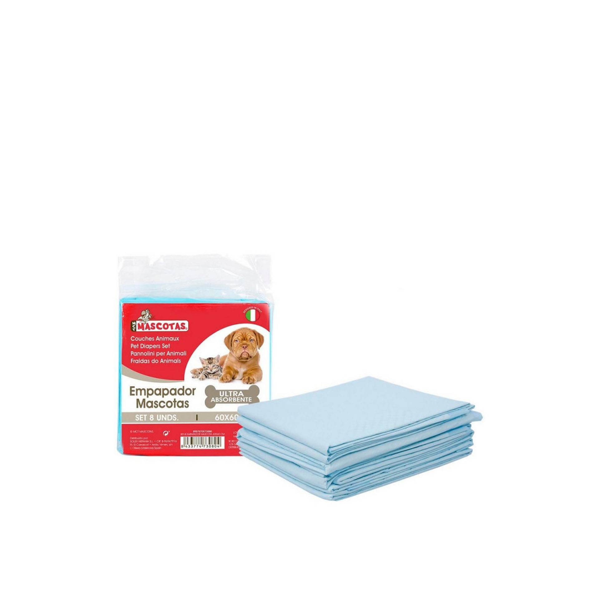 Tapete Absorvente Animal 60X60CM Pack 8