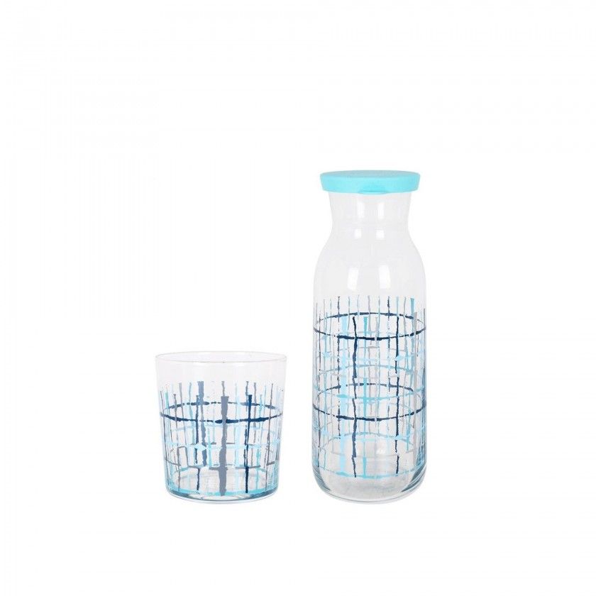 Conjunto Garrafa Vidro 1.2L + 4 Copos