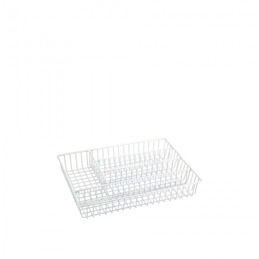 Organizador Multiusos Metal Branco 36X26X4.5CM