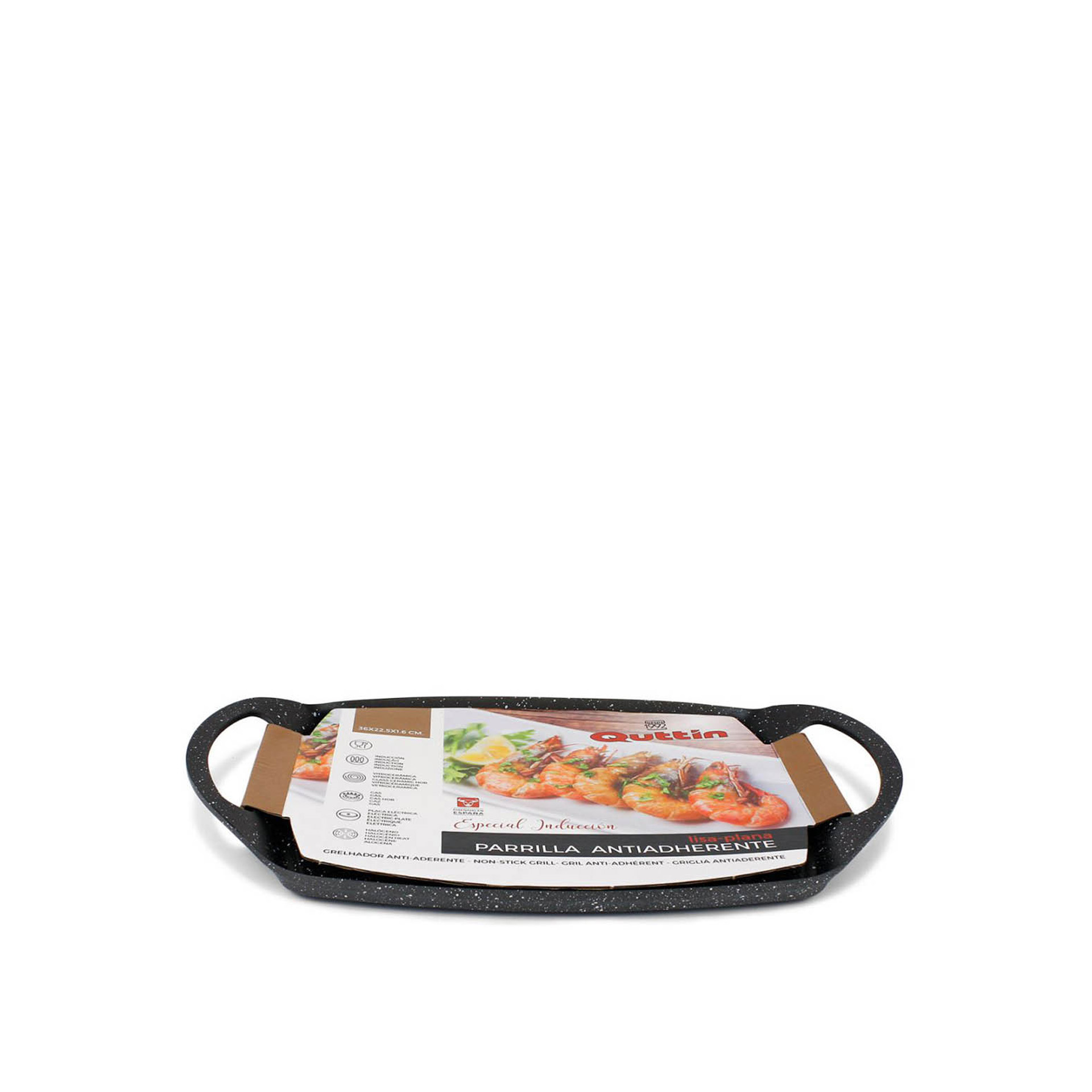 Grelhador Antiaderente Preto 36X22.5X1.6CM