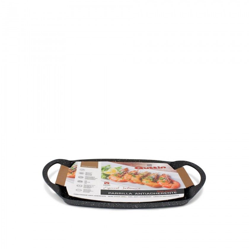 Grelhador Antiaderente Preto 36X22.5X1.6CM
