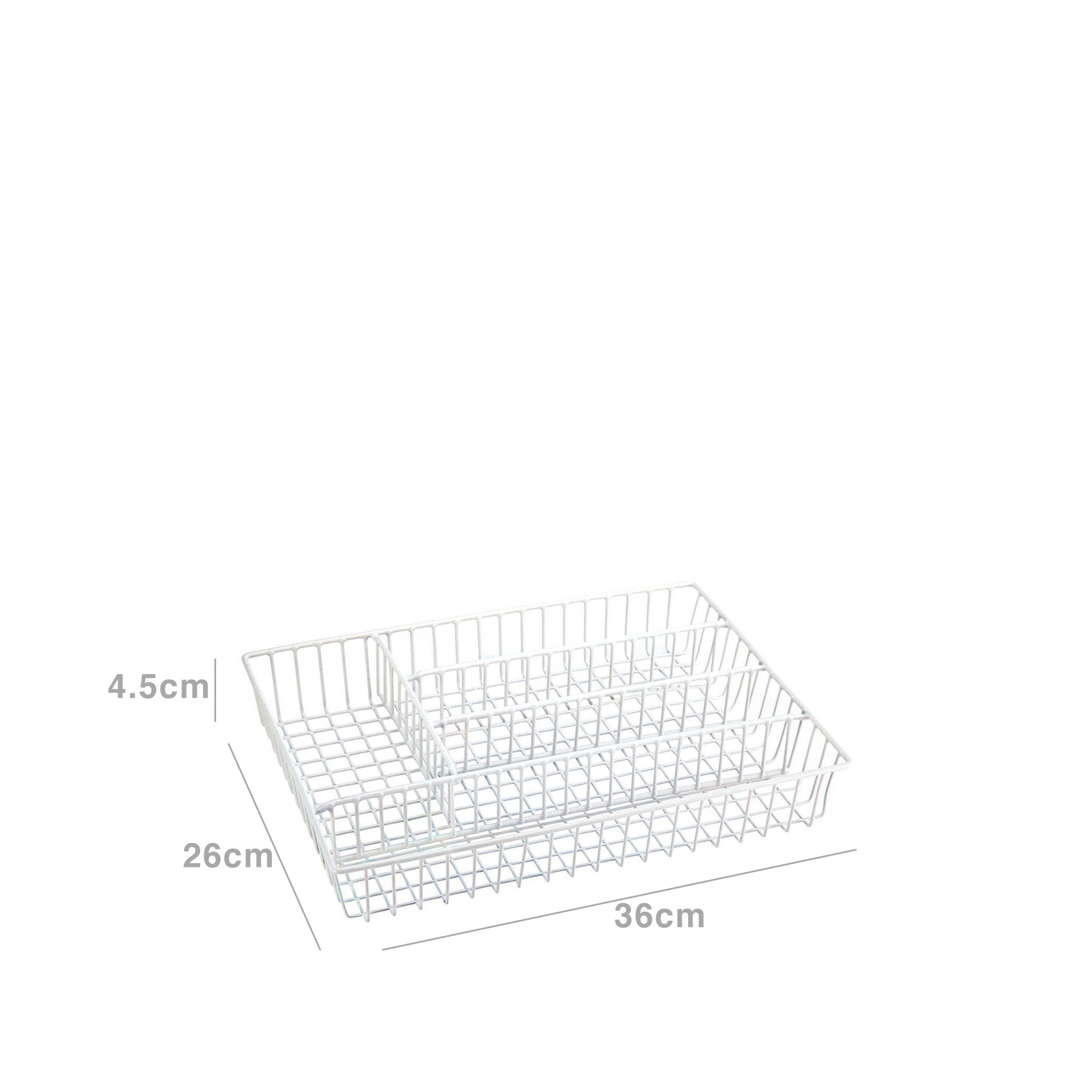 Organizador Multiusos Metal Branco 36X26X4.5CM