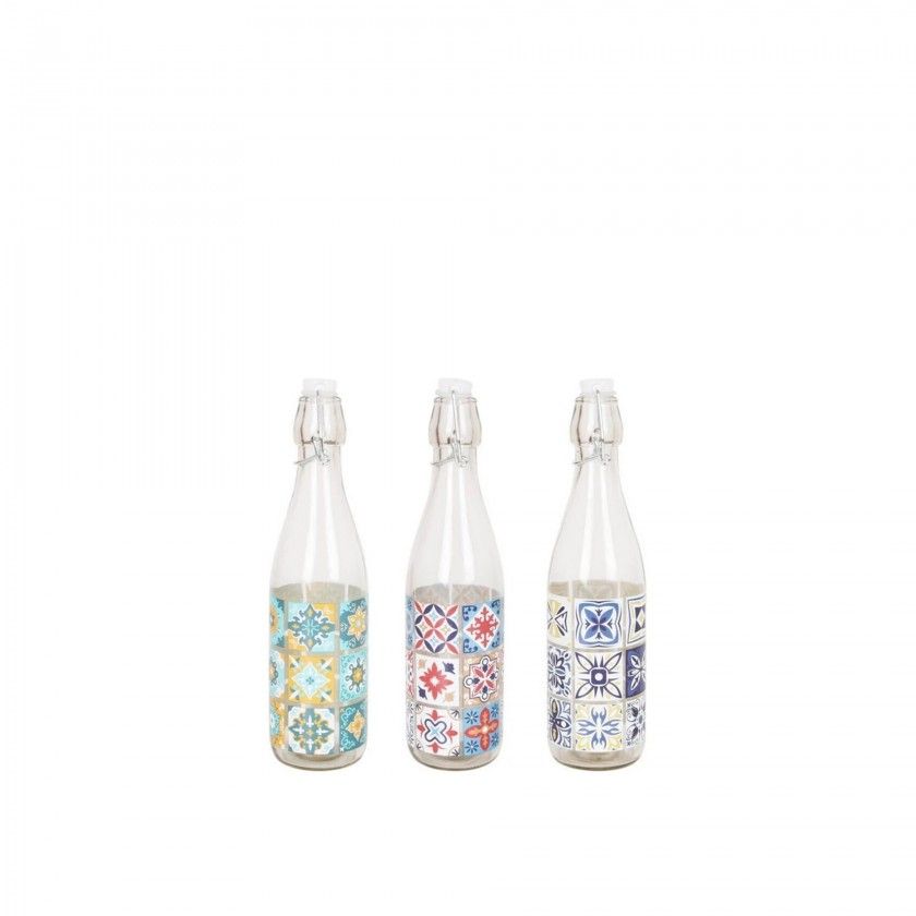 Garrafa Vidro Azulejos 0.5L