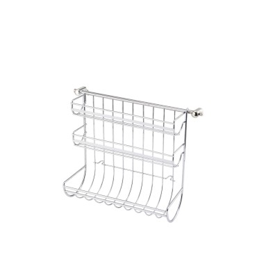 Porta Rolos Cozinha Triplo Metal 31.5X16X29.5CM
