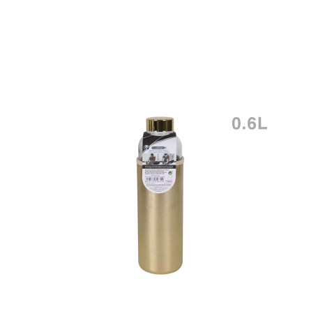 Garrafa �gua Vidro com Capa Metalizada 600ml - Image product
