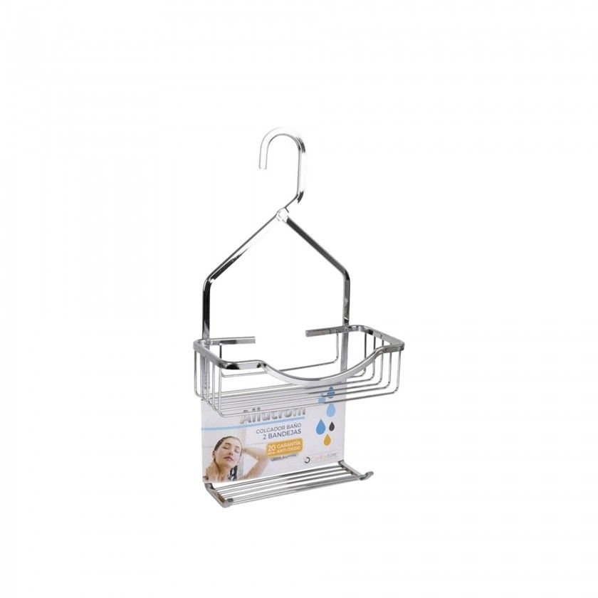 Cabide Banho Allucrom 2 Bandejas 27.8X11.6X49cm