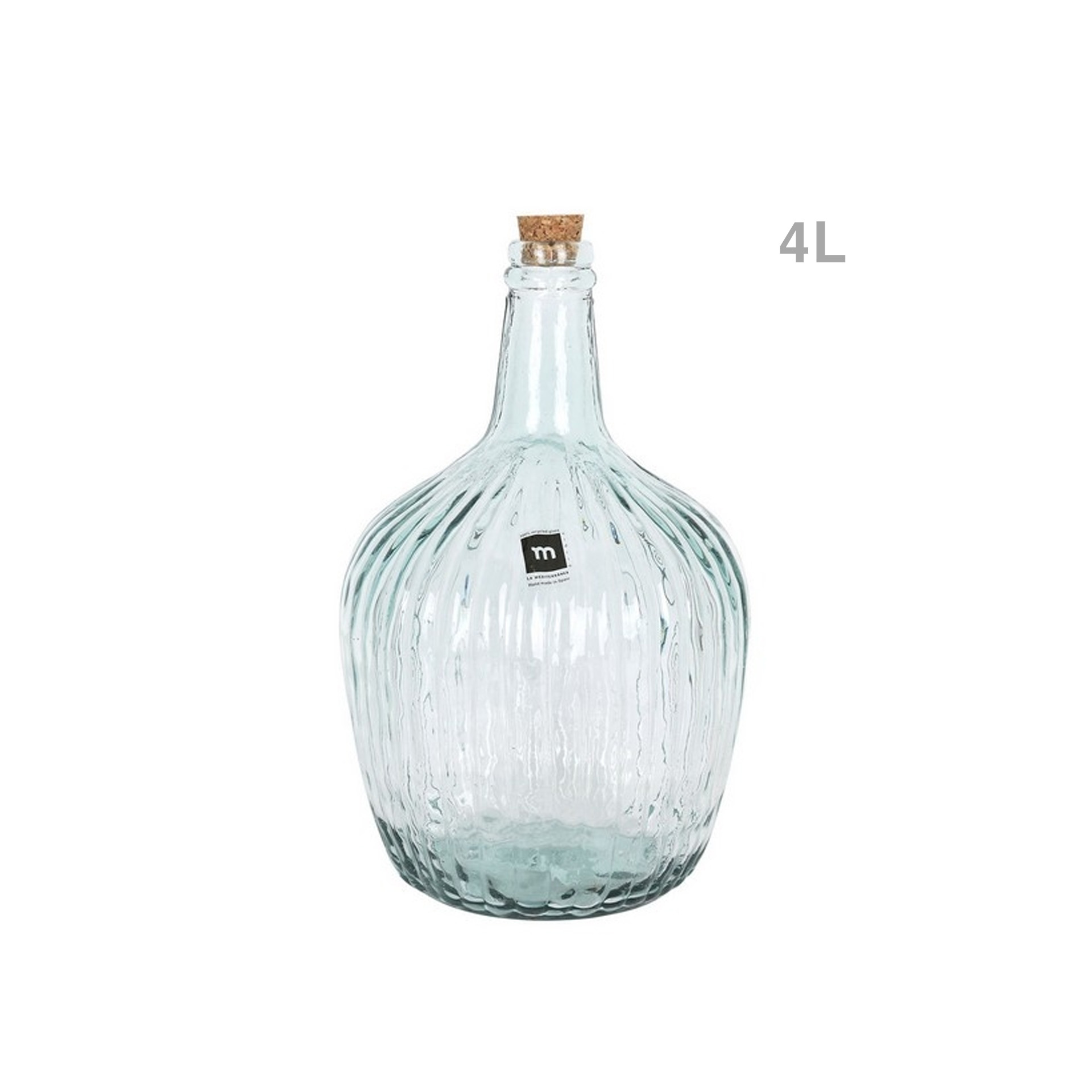 Garrafa Vidro Apple com Tampa 4L