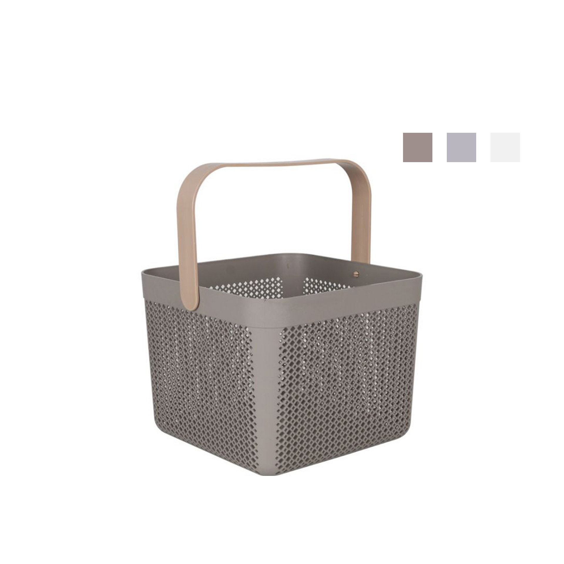 Cesto Multiusos Plástico com Asa 23X23X18cm