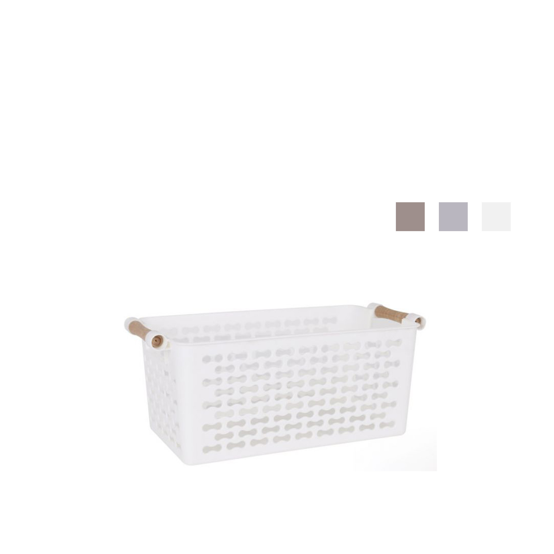 Cesto Multiusos Asas Madeira 26X14.5X12cm