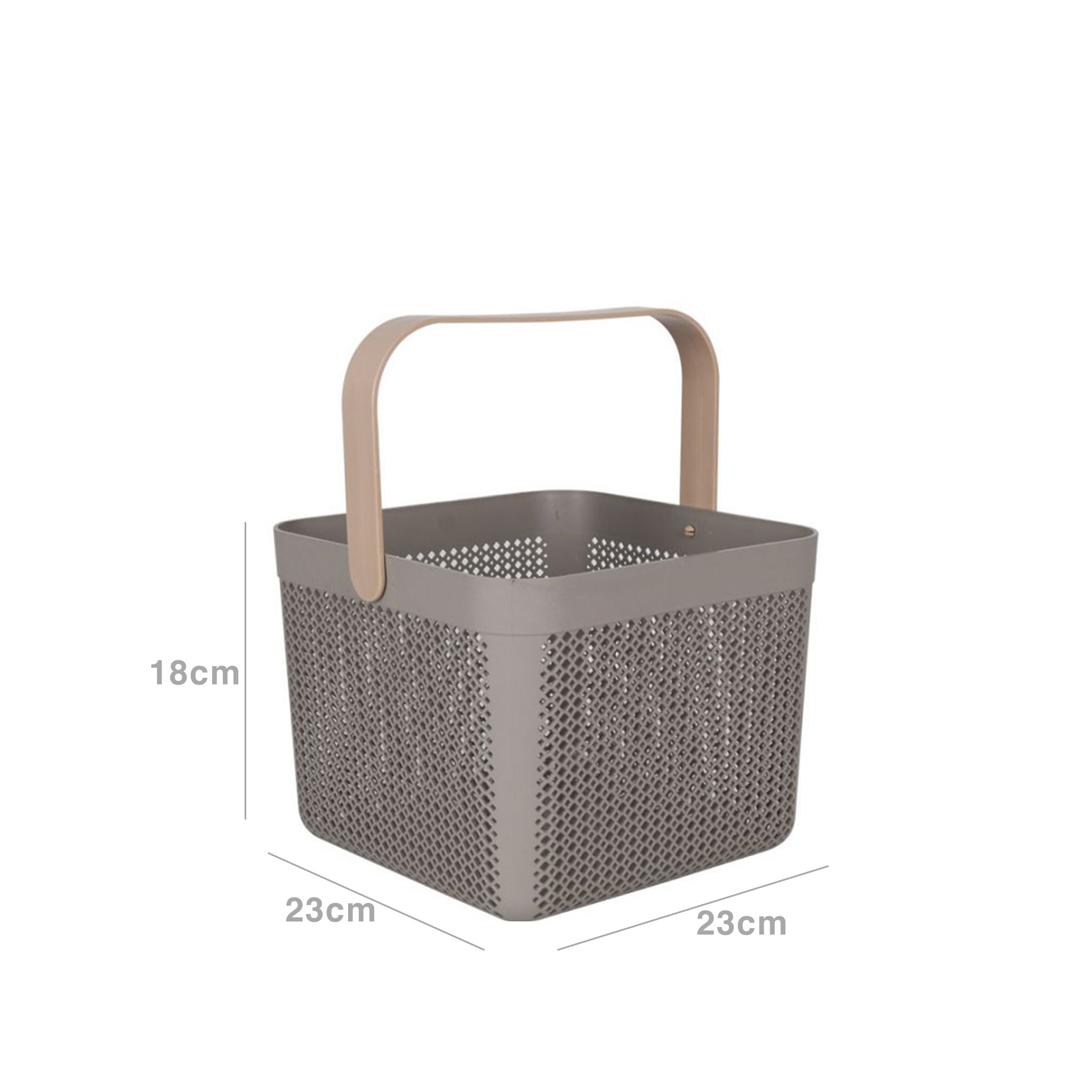 Cesto Multiusos Plástico com Asa 23X23X18cm