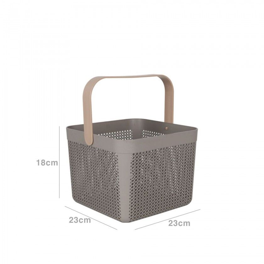Cesto Multiusos Plstico com Asa 23X23X18cm