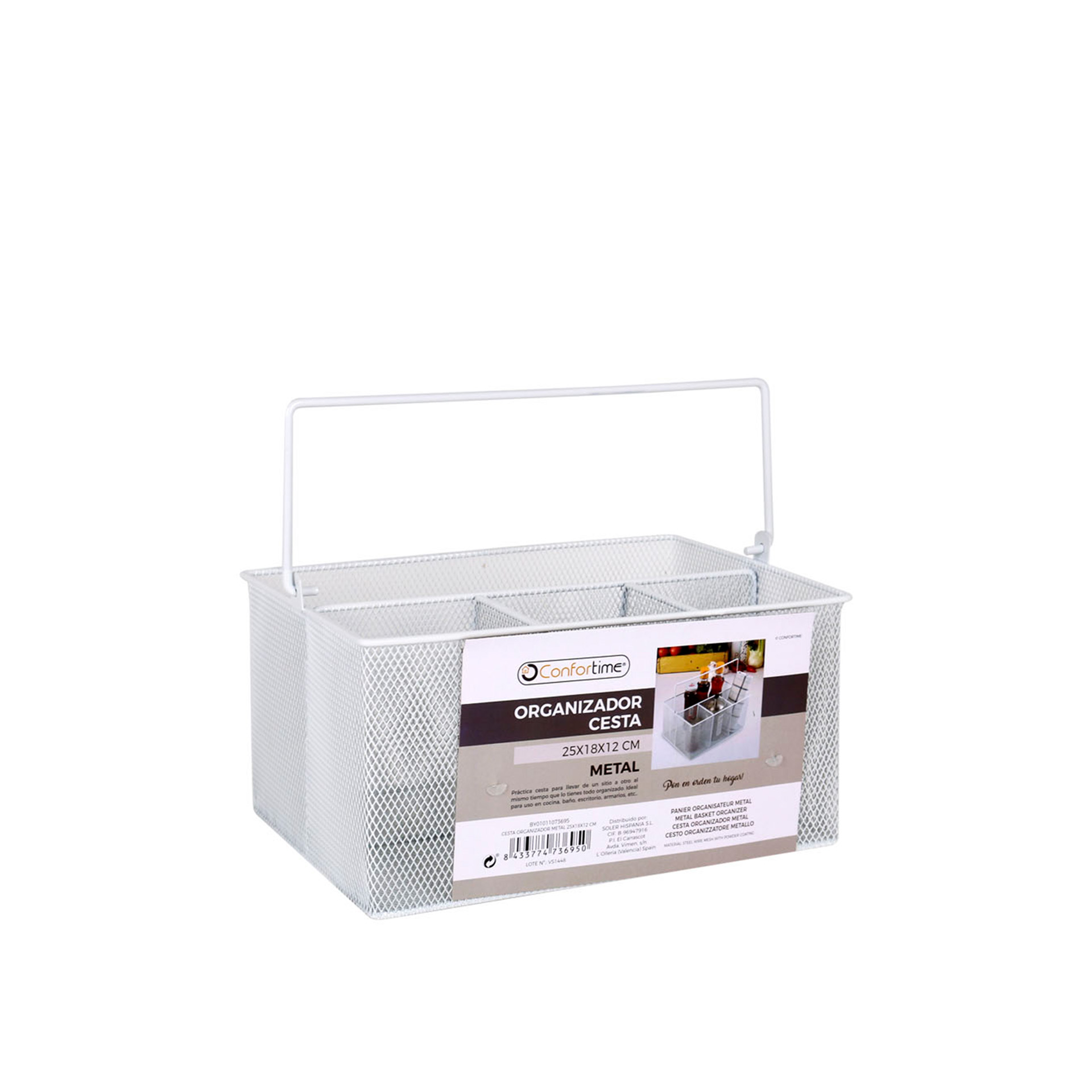 Cesto Organizador Metal 25X18X12CM