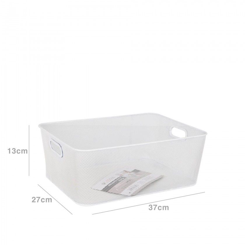 Cesto Organizador Metal 37X27X13CM Cesto Organizador Metal 37X27X13CM