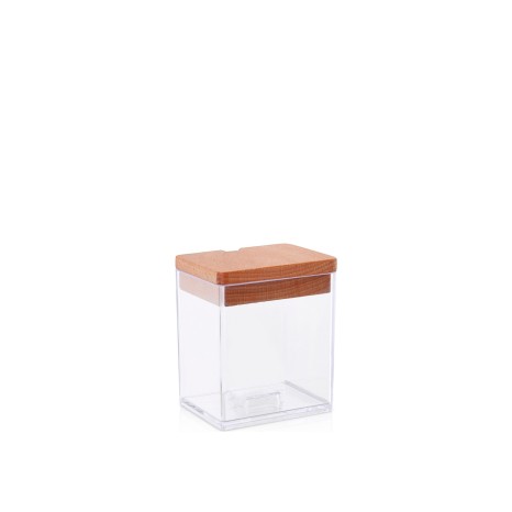 A�ucareiro Pl�stico Tampa Madeira 7X7X8.7CM - Image product