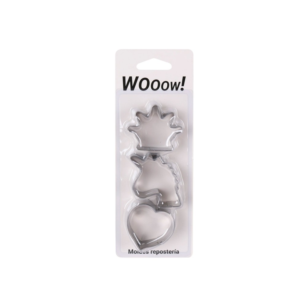 Molde Pastelaria Inox Pack 3