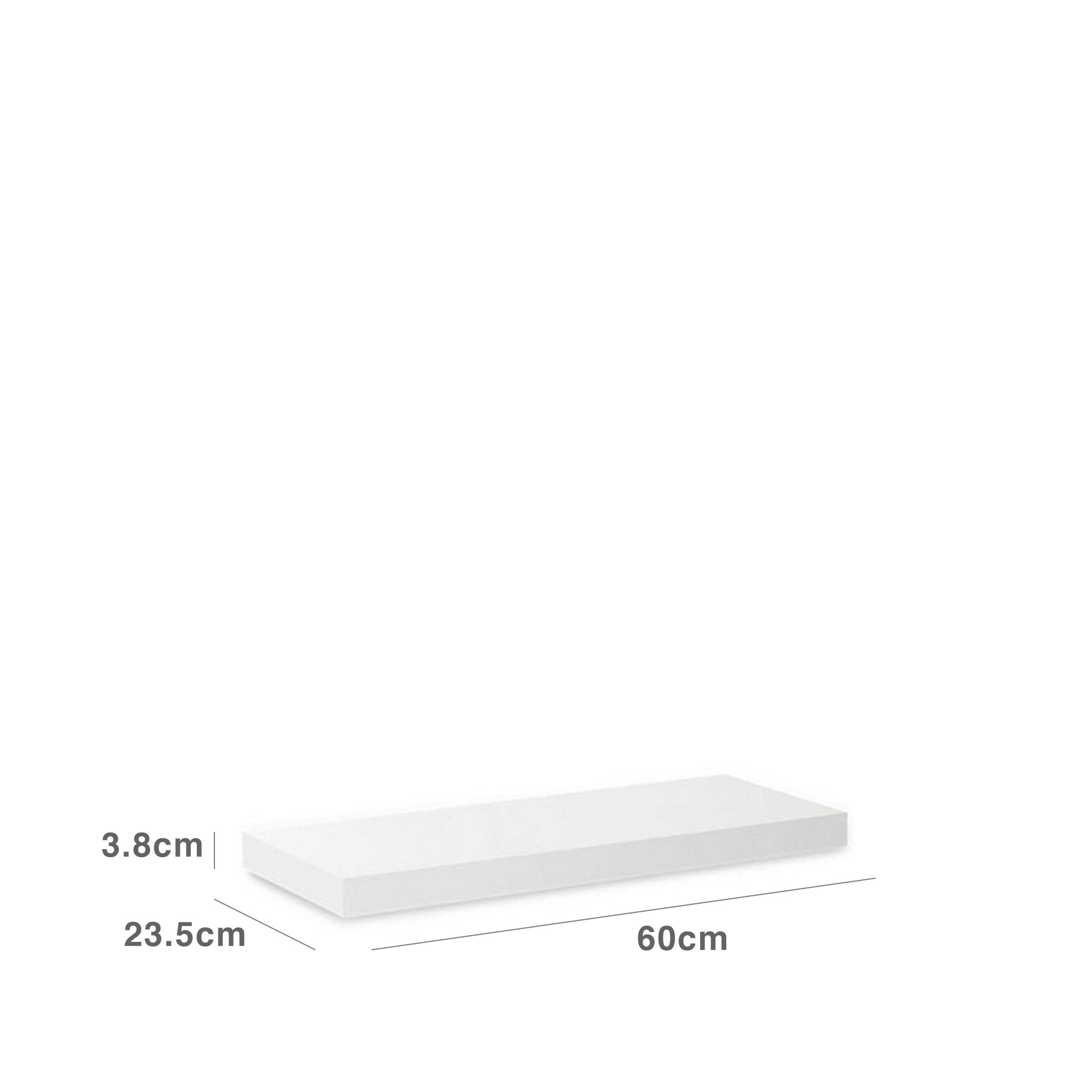 Estante Parede MDF Branco 23.5X60X3.8CM