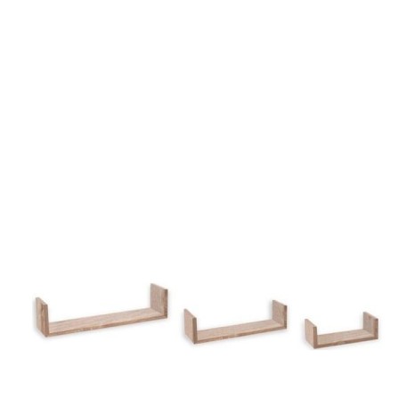 Estante Parede MDF Castanho 22/32/42CM Pack 3 - Image product