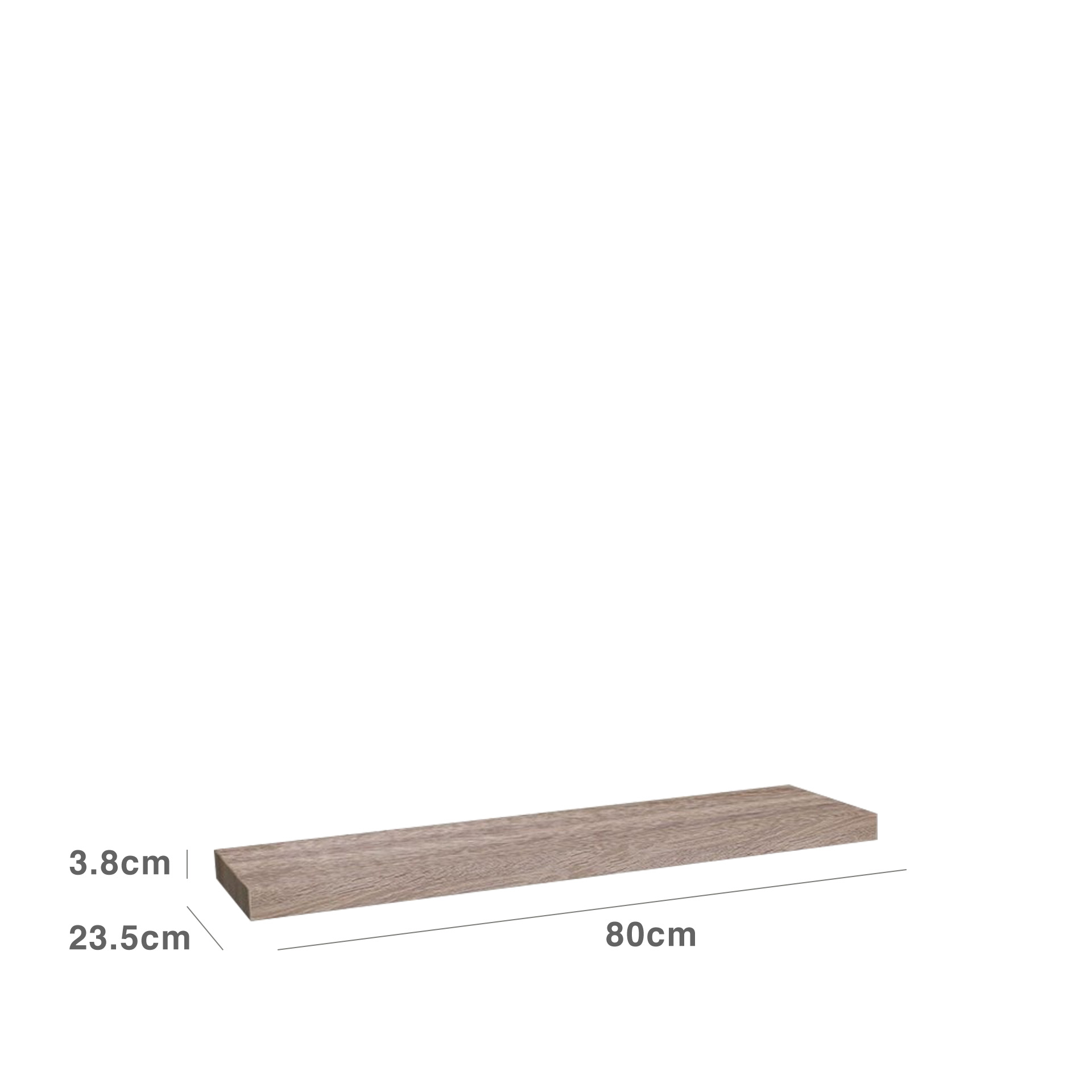 Estante Parede MDF Castanho 23.5X80X3.8CM