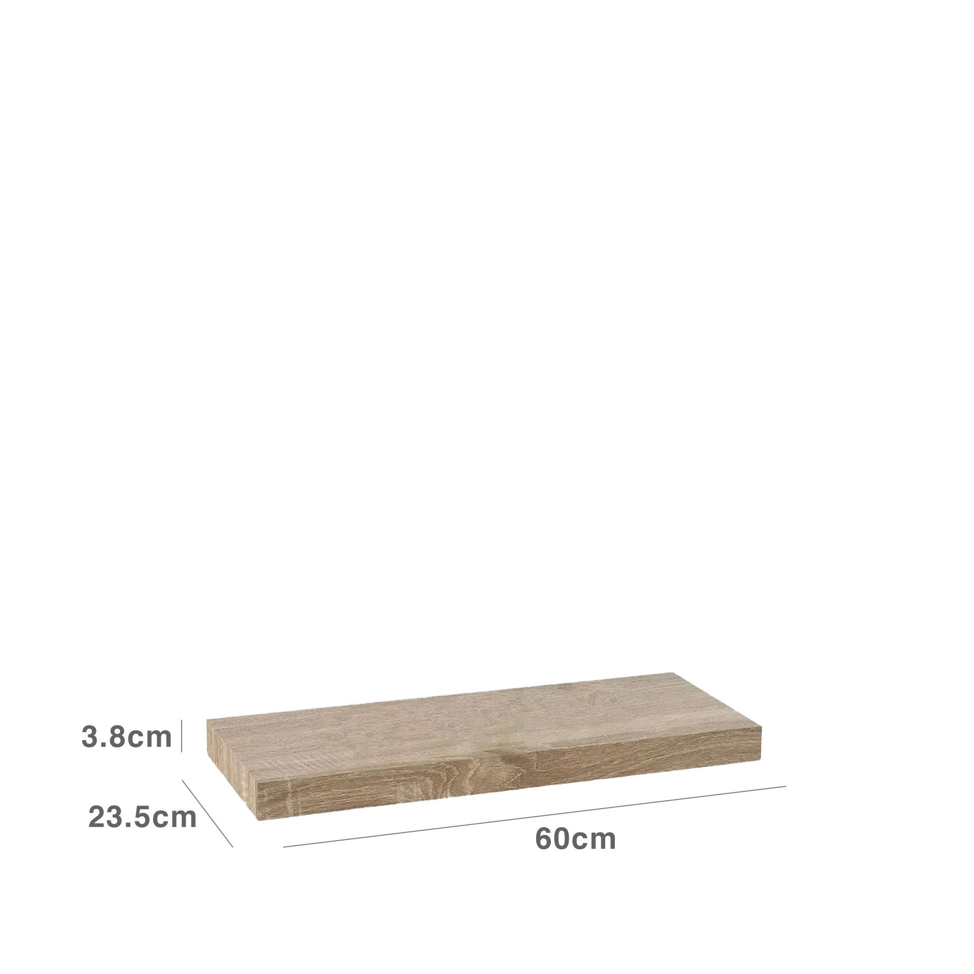 Estante Parede MDF Castanho 23.5X60X3.8CM