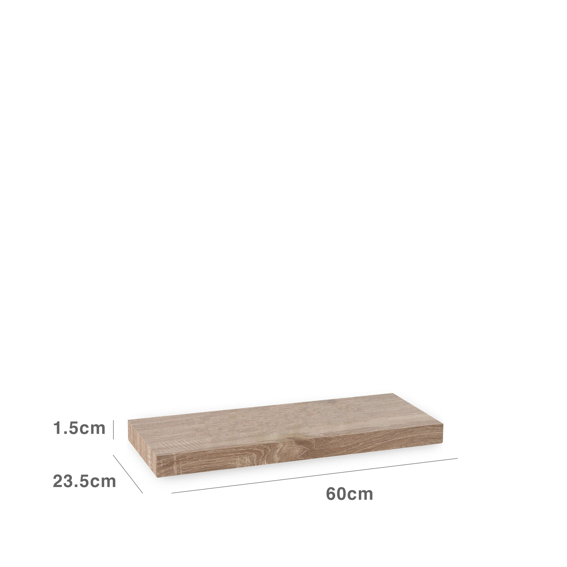Estante Parede Castanho 23.5X60X1.5CM