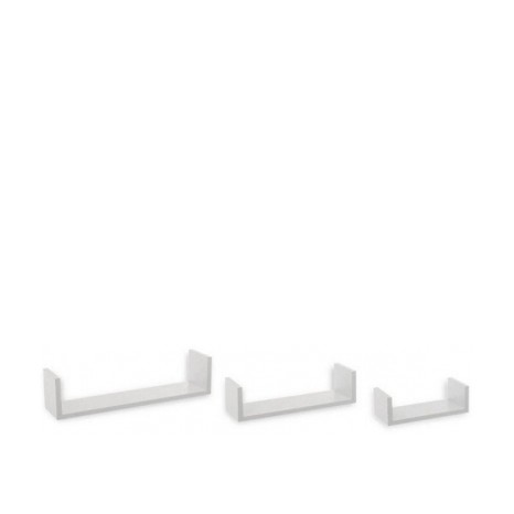 Estante Parede MDF Branco 22/32/42CM Pack 3 - Image product