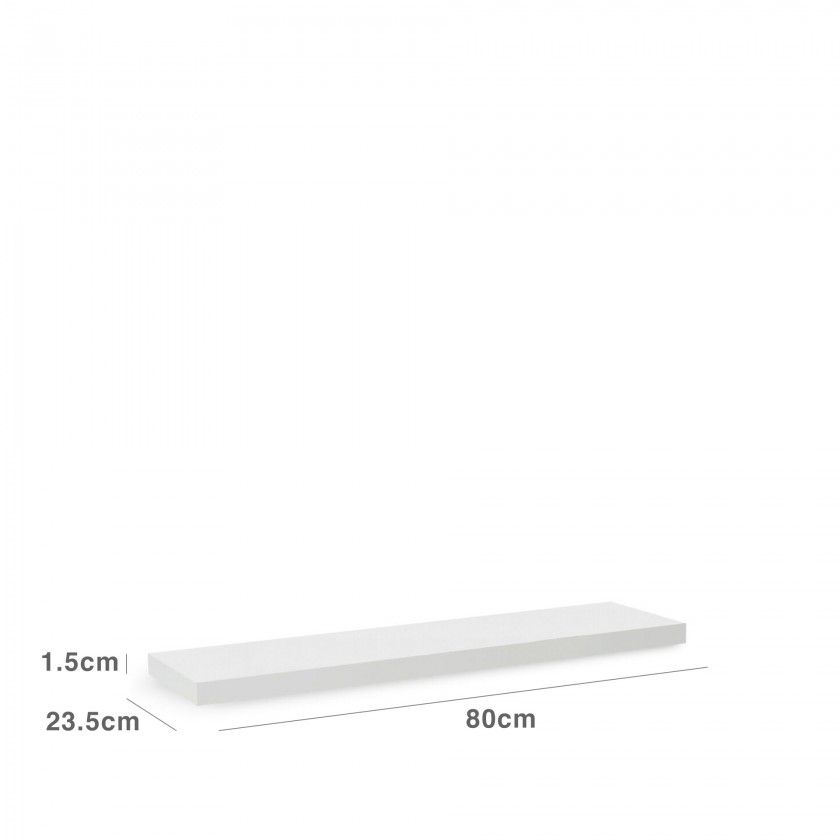Estante Parede Branco 23.5X80X1.5CM Estante Parede Branco 23.5X80X1.5CM