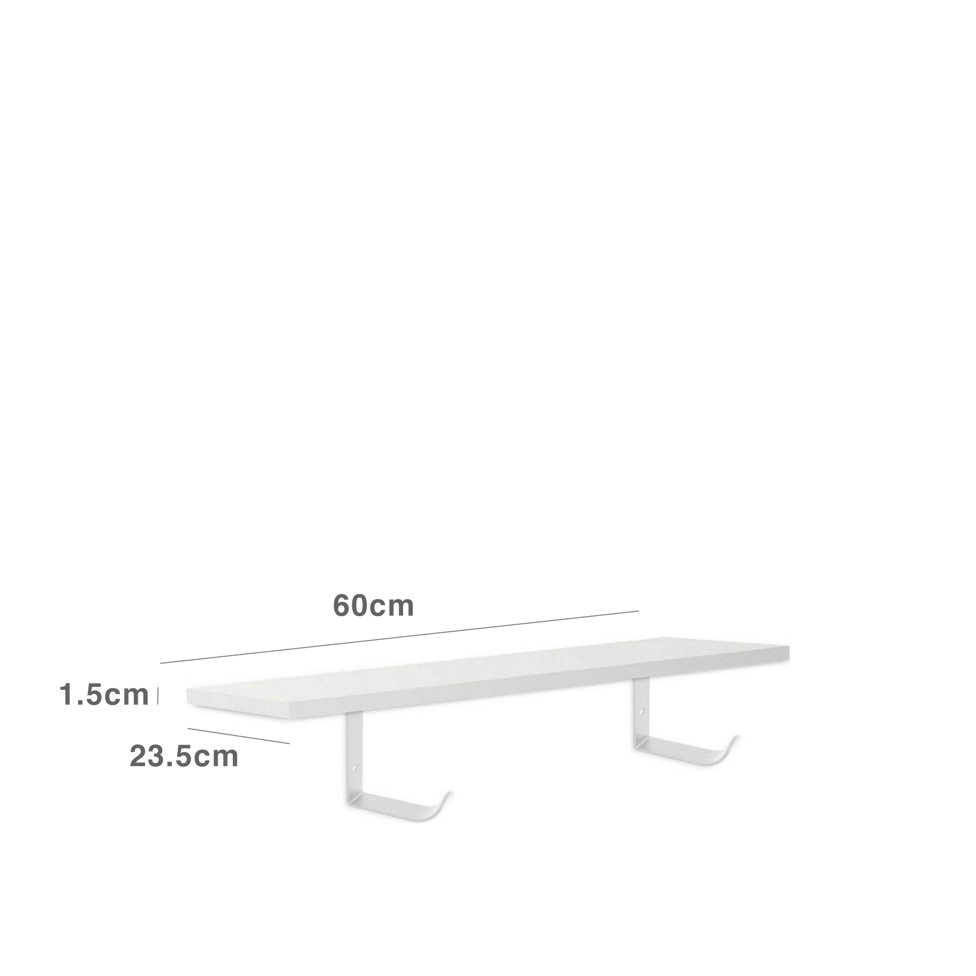 Estante Parede Branco 60X23.5X1.5CM