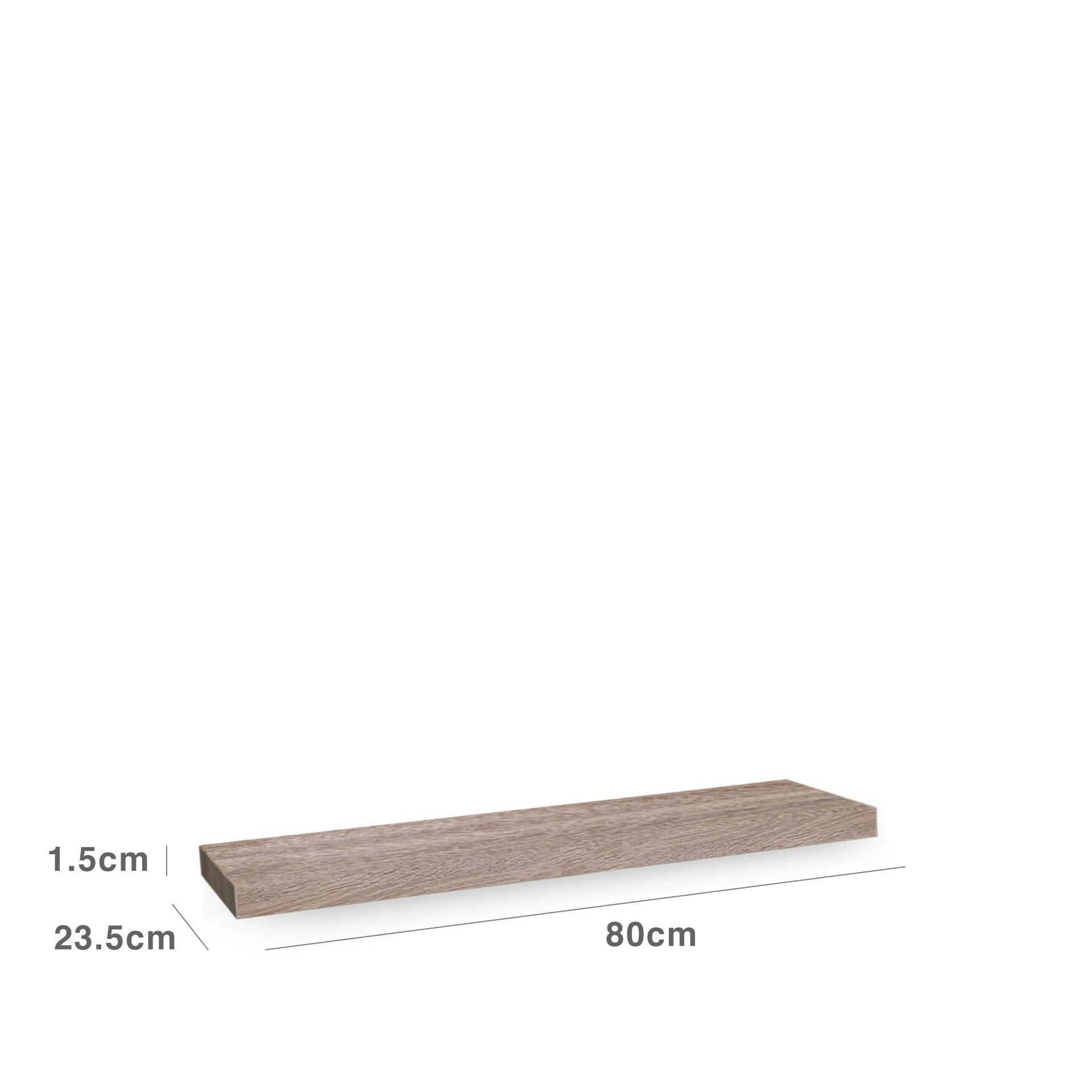 Estante Parede MDF Castanho 23.5X80X1.5CM