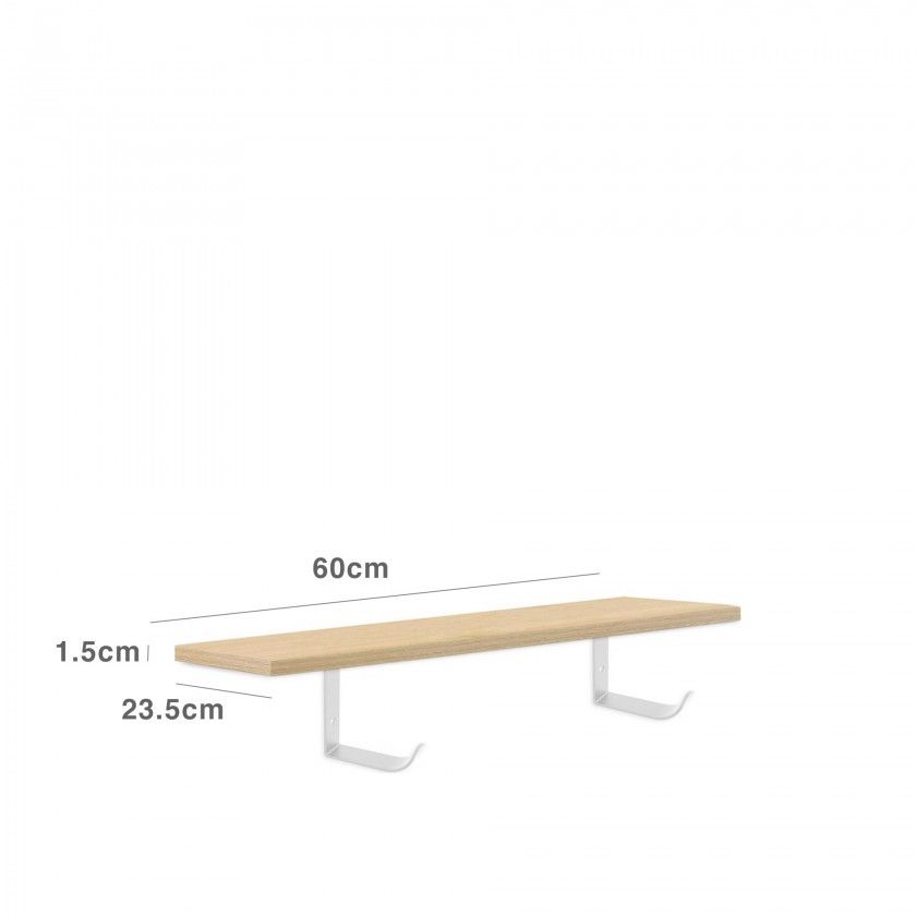 Estante Parede Castanho 60X23.5X1.5CM Estante Parede Castanho 60X23.5X1.5CM
