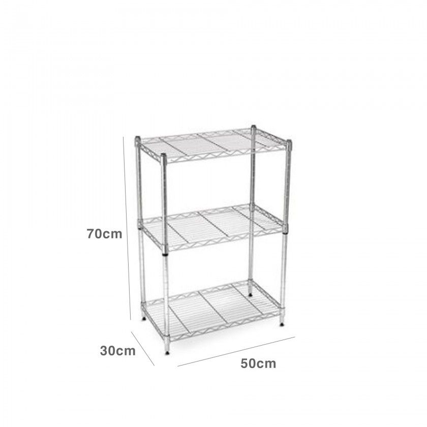 Estante 3 Níveis Metal 50X30X70cm Estante 3 Níveis Metal 50X30X70cm