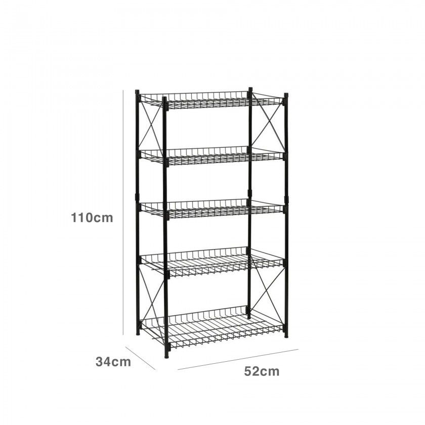 Estante 5 Níveis Metal 52X34X110M Estante 5 Níveis Metal 52X34X110M
