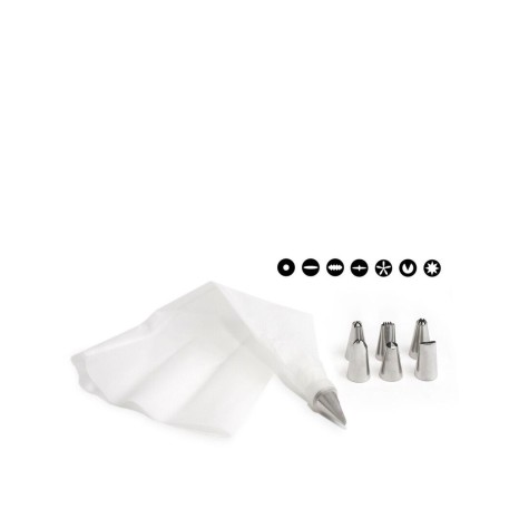 Saco Pasteleiro com 7 Bicos Inox - Image product