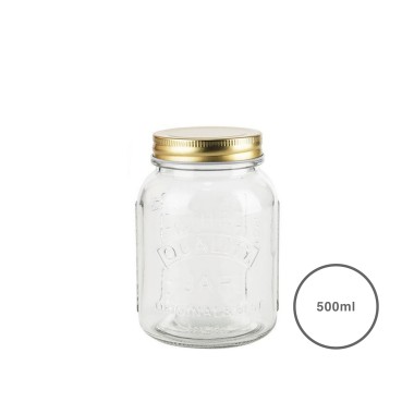 Frasco Herm�tico Anna com Tampa Rosca Dourada 0.500ml