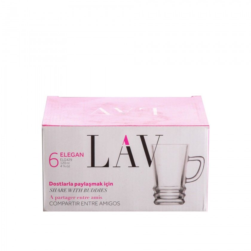 Chvena com Asa Vidro 9X5.5CM Pack 6